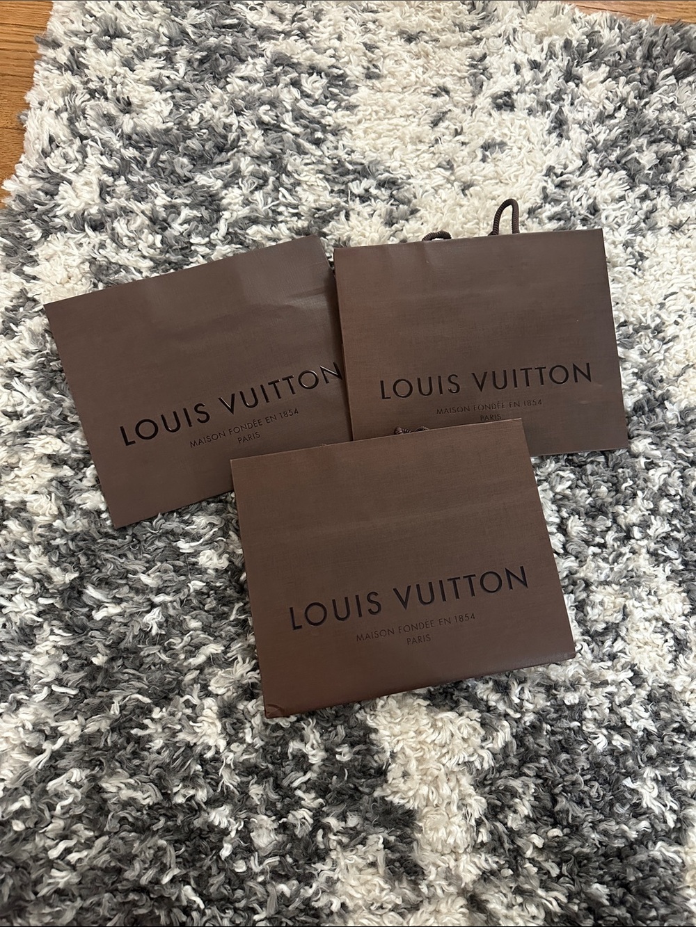 Louis Vuitton Brown Gift Bags and Box Trio
